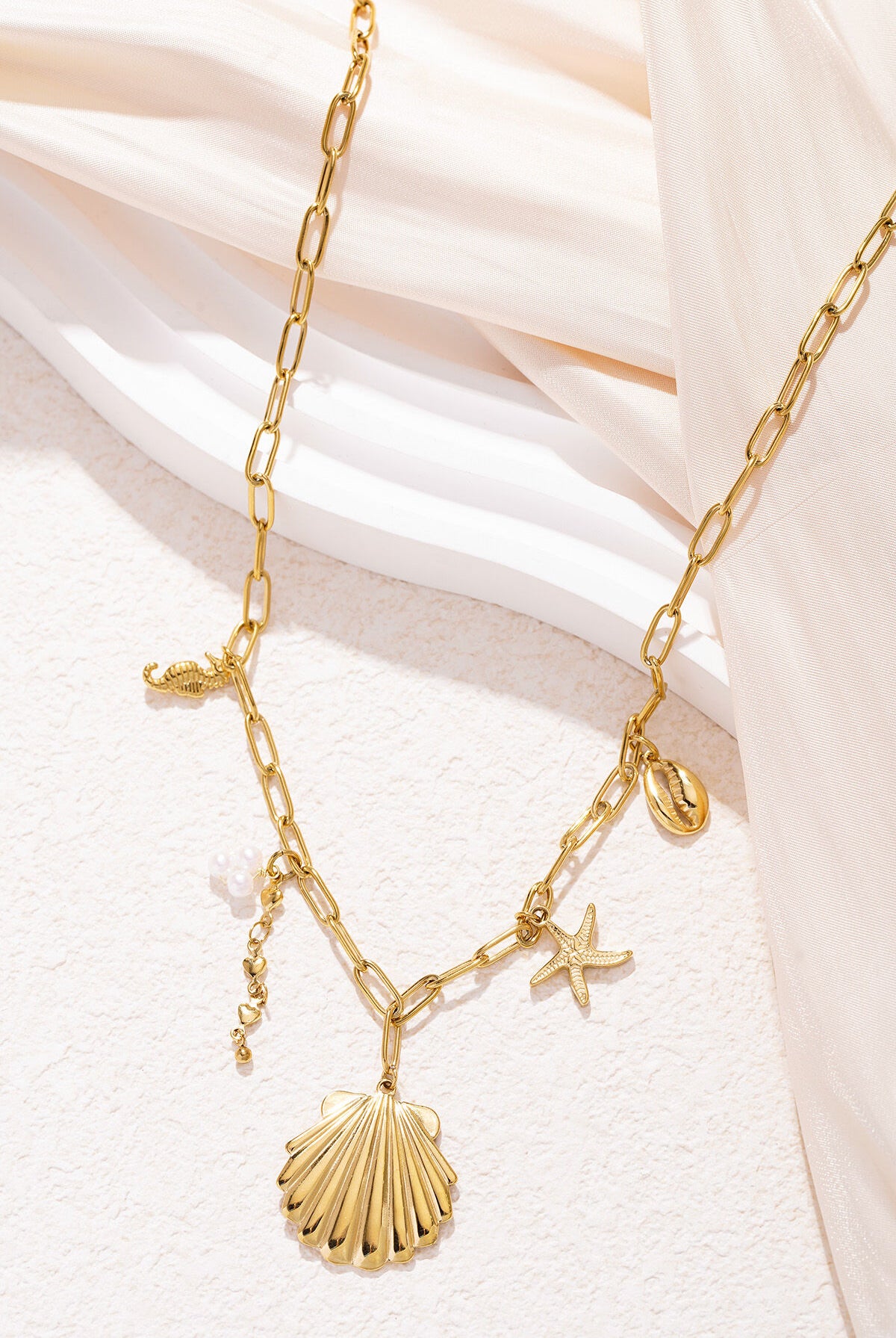 large beachy necklace