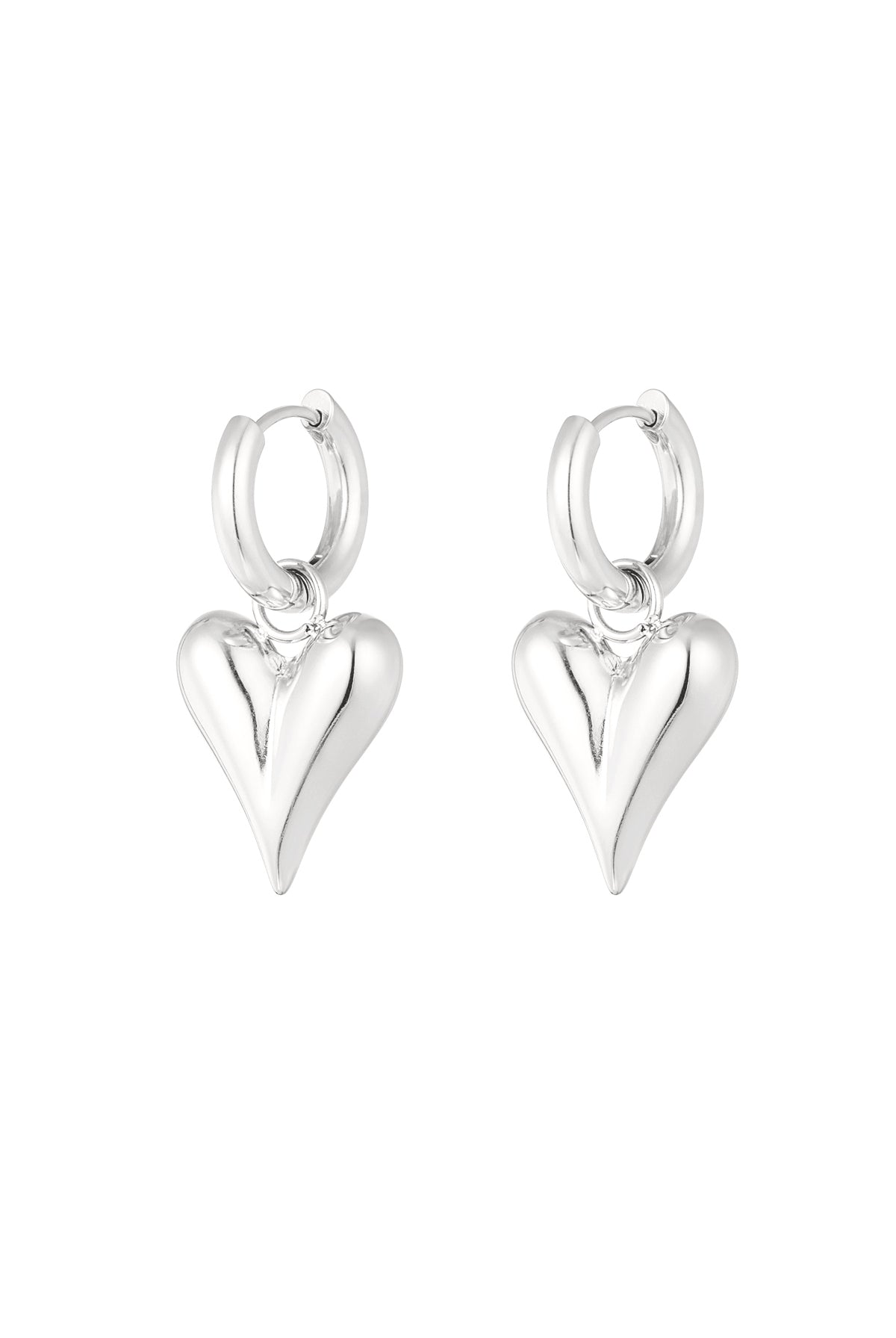 earrings with heart pendants medium