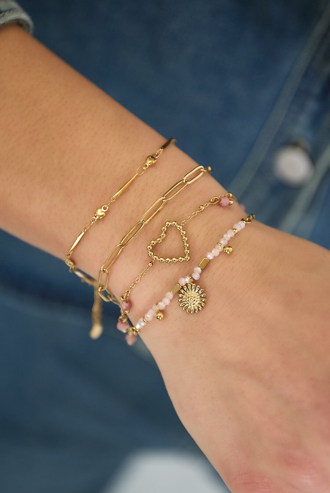 Triple beaded bracelet