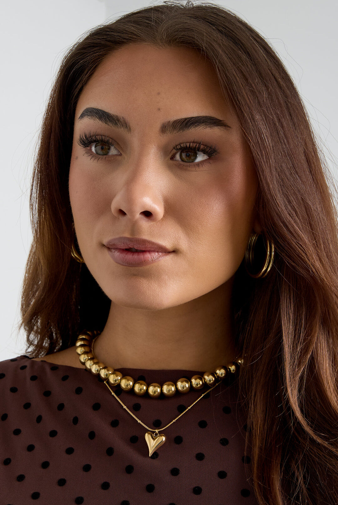 Ball necklace with iconic heart medium