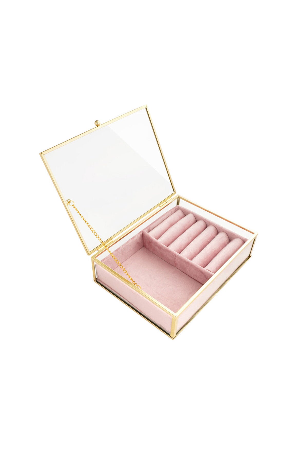 Glass two-compartment display