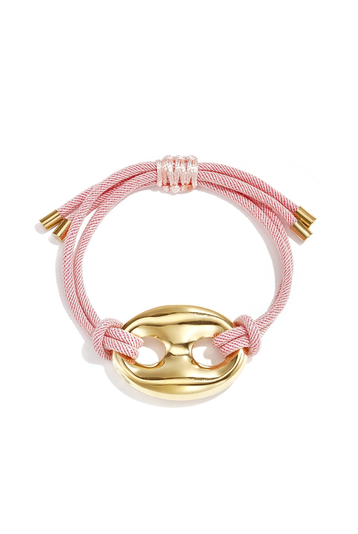 Satin cord bracelet with button detail