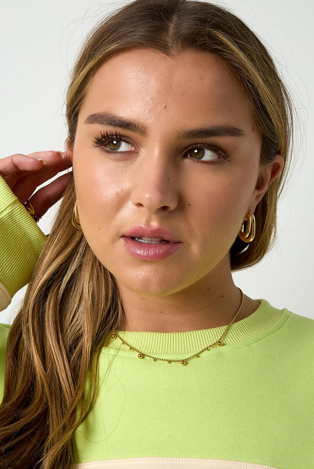 Rectangular double earrings