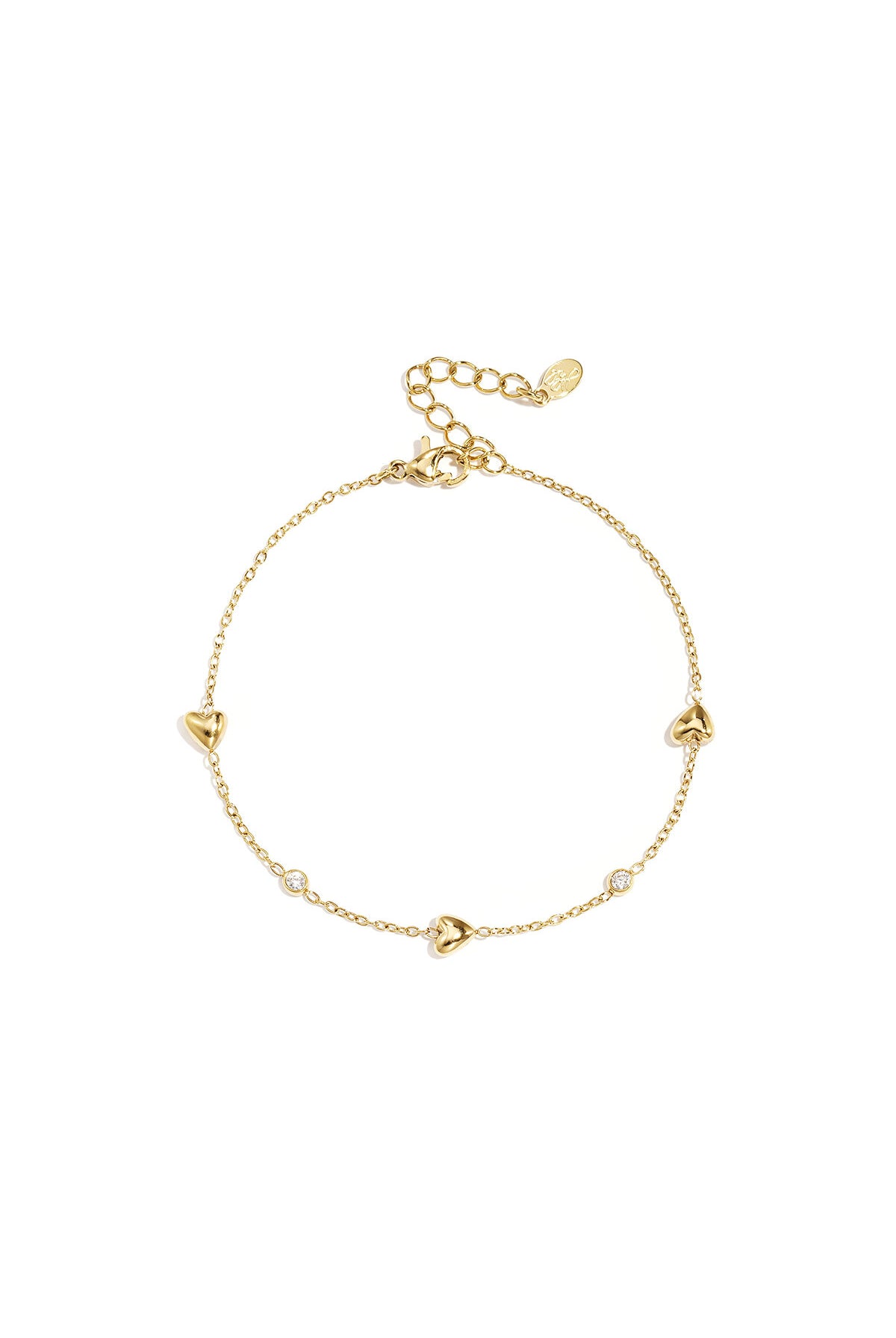 Bracelet with filled hearts
