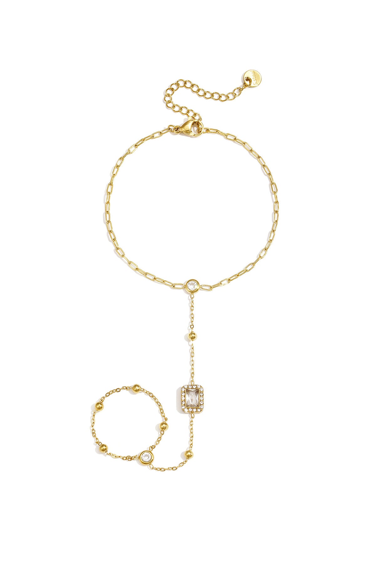 Handchain with framed statement stone