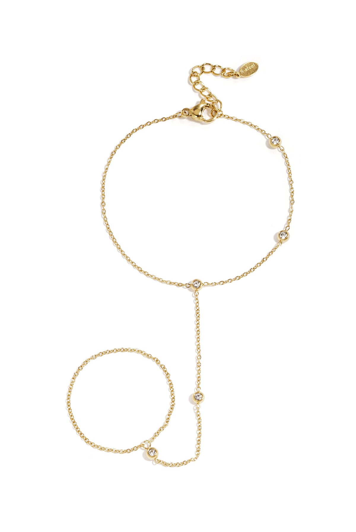 Handchain with asymmetrical stones