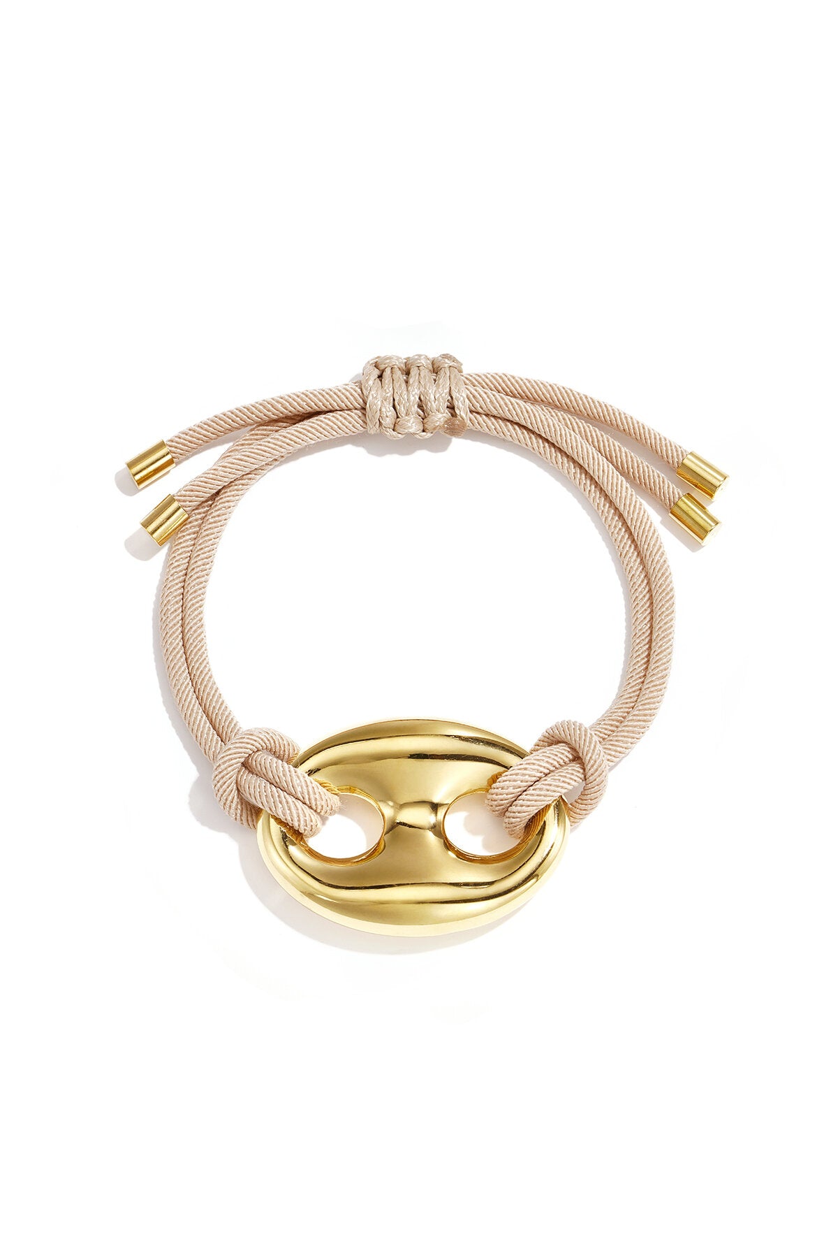 Satin cord bracelet with button detail