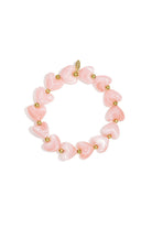 Elastic heart beaded bracelet
