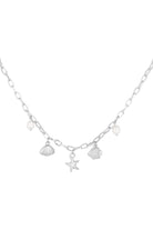 short necklace with beach charms
