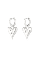 earrings with heart pendants medium