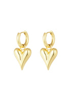 earrings with heart pendants medium