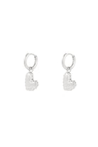 small hanging heart charm earrings