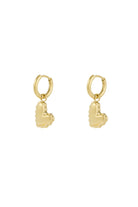 small hanging heart charm earrings