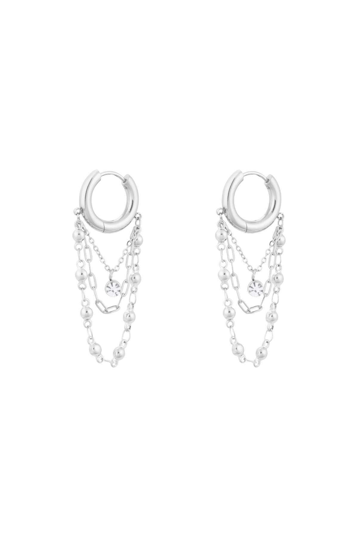 earrings chained up