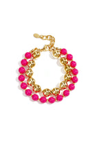 Linked bead bracelets