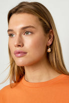 Earrings with beads and heart charm