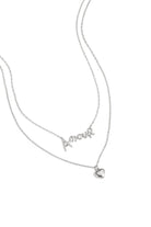 Layered necklace amour with heart