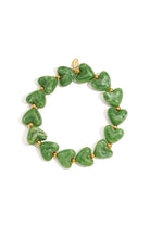 Elastic heart beaded bracelet